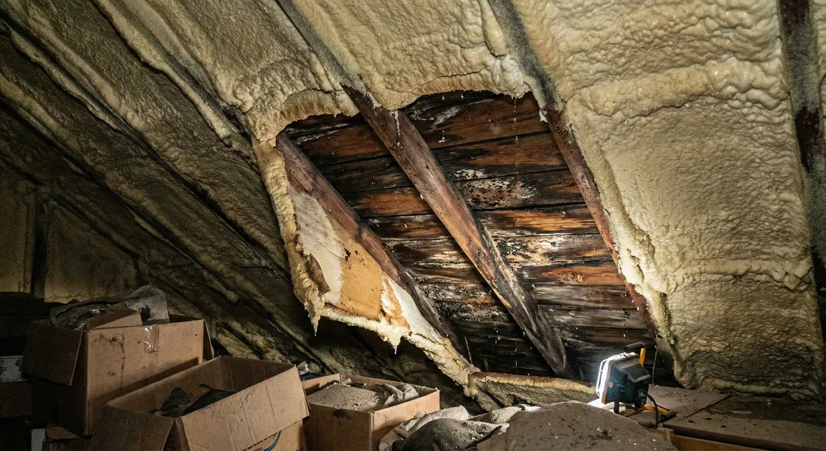 spray foam insulation damage